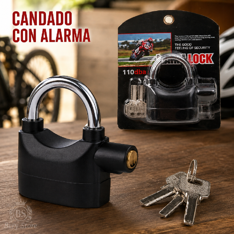 Candado con alarma de seguridad  Candado con alarma antirrobo  Candado Foto 7319548-2.jpg