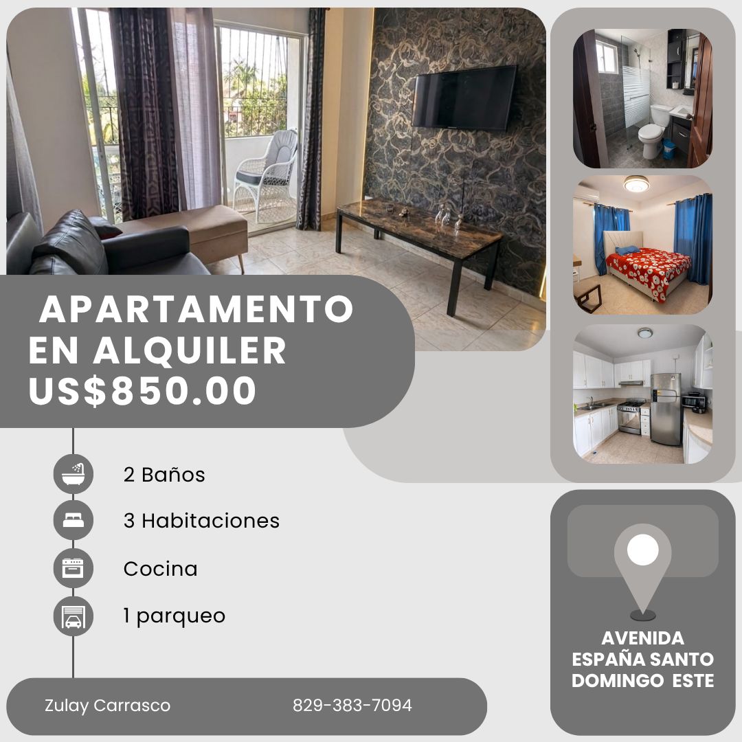 APARTAMENTO EN ALQUILER Avenida España  Santo Domingo Este  Foto 7319637-1.jpg