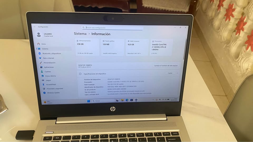 HP ProBook 430 G7  i7 10. Gen 1.8 GHz  8GB DDR4  256GB SSD  Teclado Re Foto 7321274-5.jpg