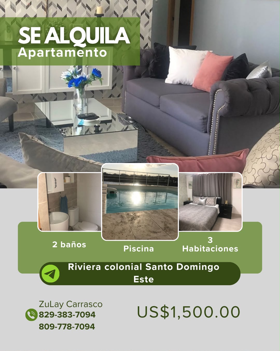 Apartamento en Alquiler – Zona Oriental Santo Domingo Este  Foto 7322234-1.jpg