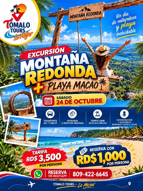 Tours Montana Redonda y Playa Macao  en Santo Domingo Este Foto 7322503-1.jpg