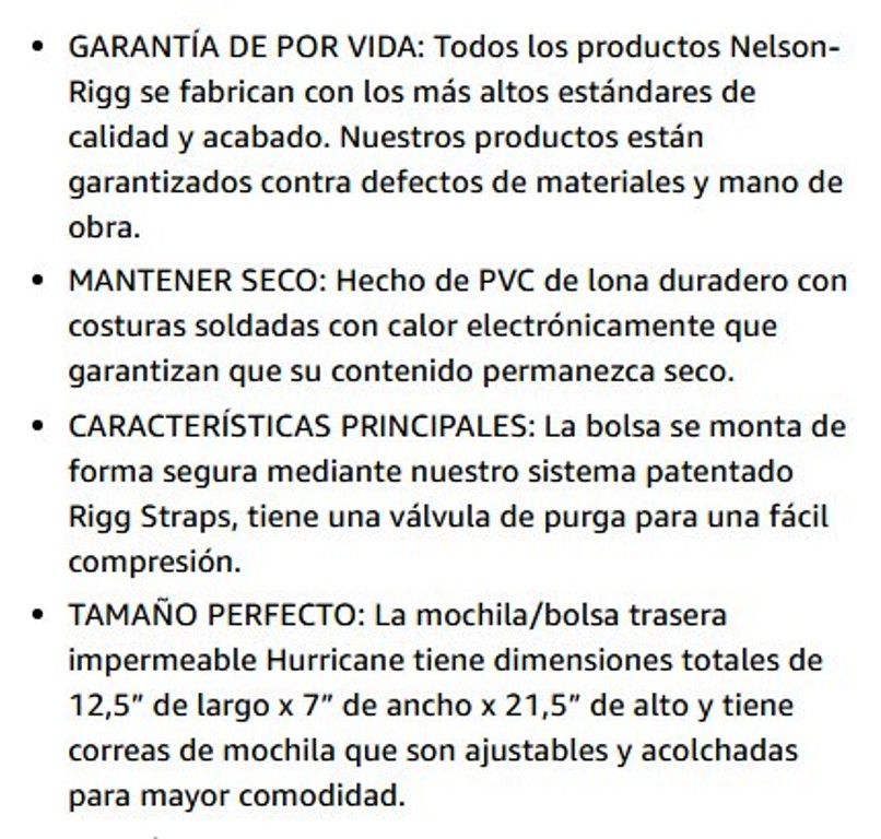 Mochila Impermeable Nelson-Rigg Hurricane 30L  Foto 7322692-10.jpg