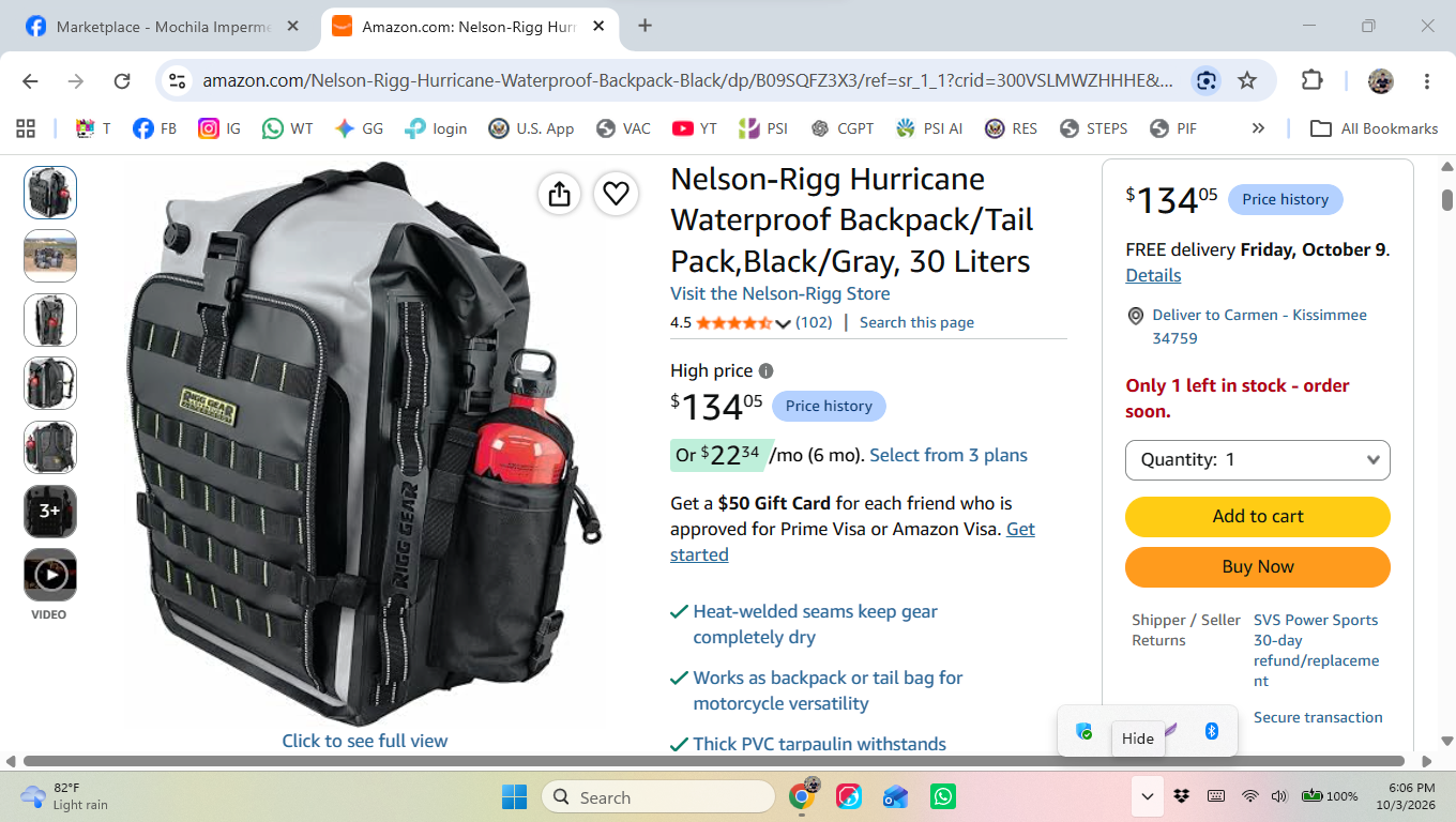 Mochila Impermeable Nelson-Rigg Hurricane 30L  Foto 7322692-9.jpg