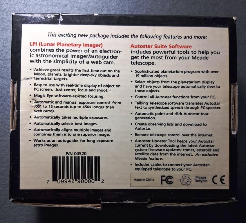 Camara Astrofotografica Meade – Para telescopios - Vintage  Foto 7322701-2.jpg