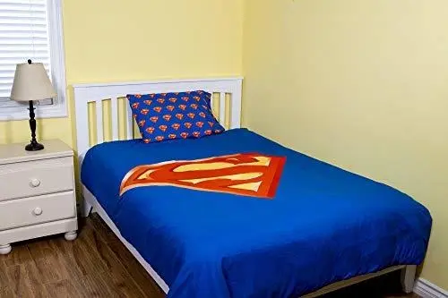 Juego de Edredón Friza y Funda de Almohada Superman Tamaño Individual  Foto 7322990-1.jpg