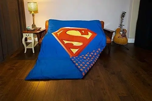 Juego de Edredón Friza y Funda de Almohada Superman Tamaño Individual  Foto 7322990-2.jpg
