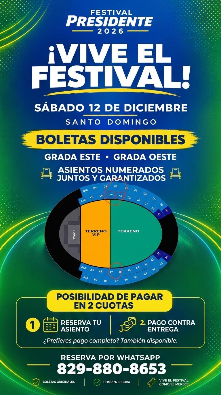 Billetes Boletos Tickets Festibal Presidente 2026 Foto 7324079-3.jpg