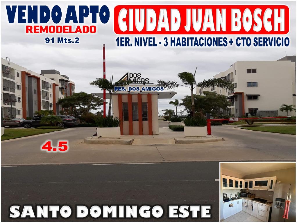 Vendo Apto 1er. NIVEL en CIUDAD JUAN BOSCH RES. DOS AMIGOS 3 HABS. 91  Foto 7324358-1.jpg