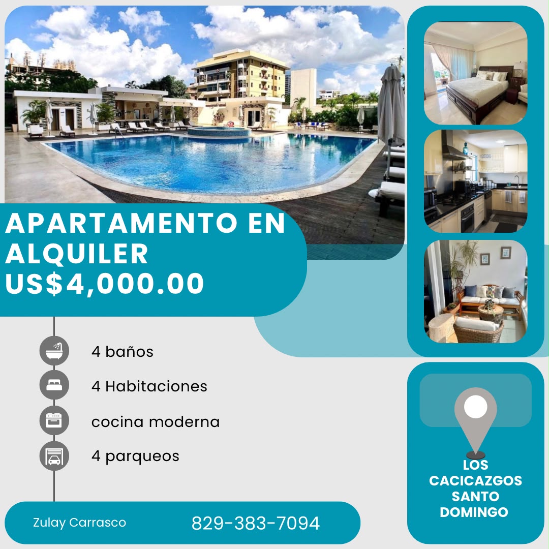Apartamento de lujo en alquiler Av. Anacaona Los Cacicazgos Santo Domi Foto 7325028-1.jpg